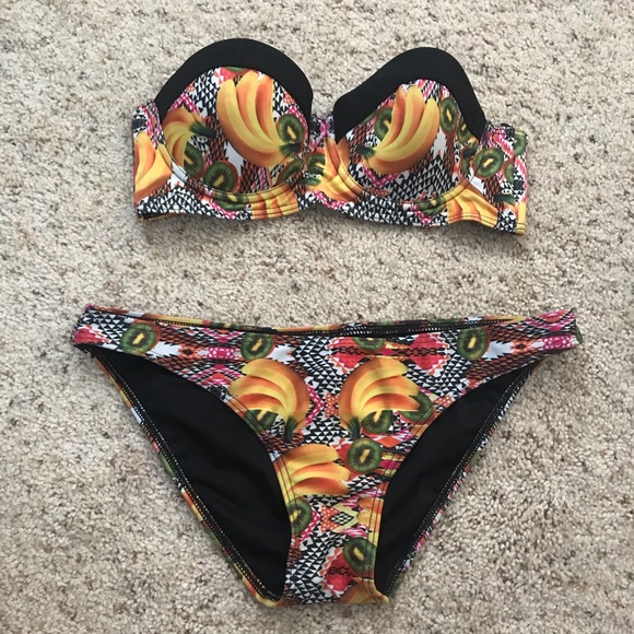 asos strapless bikini